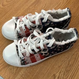 Red, White and Blue Temu Sneakers